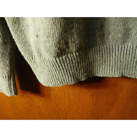 CHAPS Mens LARGE Green W/ Navy BLEND & NAVY  Logo COTTON Crewneck SWEATER - Picture 13 of 16